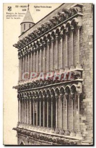 Old Postcard Dijon church Our Lady Rangee false gargoyles decorating facade