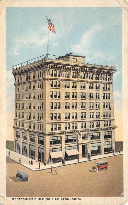 Hamilton Ohio 1917 Postcard Rentschler Building 