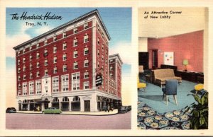 New York Troy The Hendrick Hudson Hotel Showing An Attractive Corner Of The N...