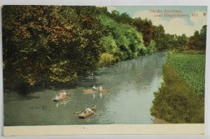 Hagerstown Maryland Boating on the Antietam 1909 to Greason PA Postcard T6 