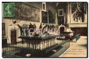 Old Postcard Dijon Museum Guards room and Tombs of the Dukes of Burgundy