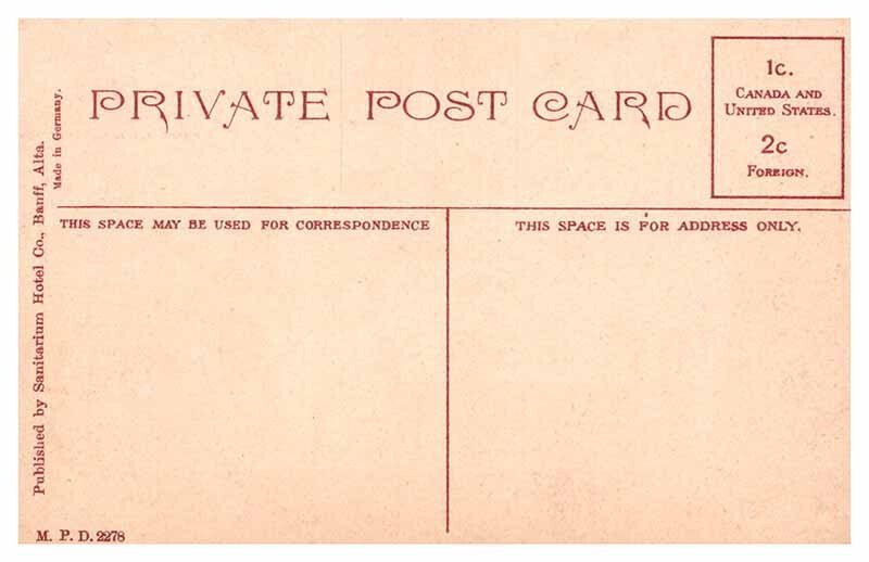 Postcard HOTEL SCENE Banff Alberta AB AP6536