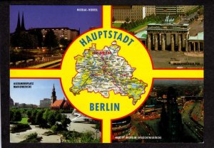 Germany Berlin Hauptstadt City Map Nicolai Viertel Brandenbrger Postcard