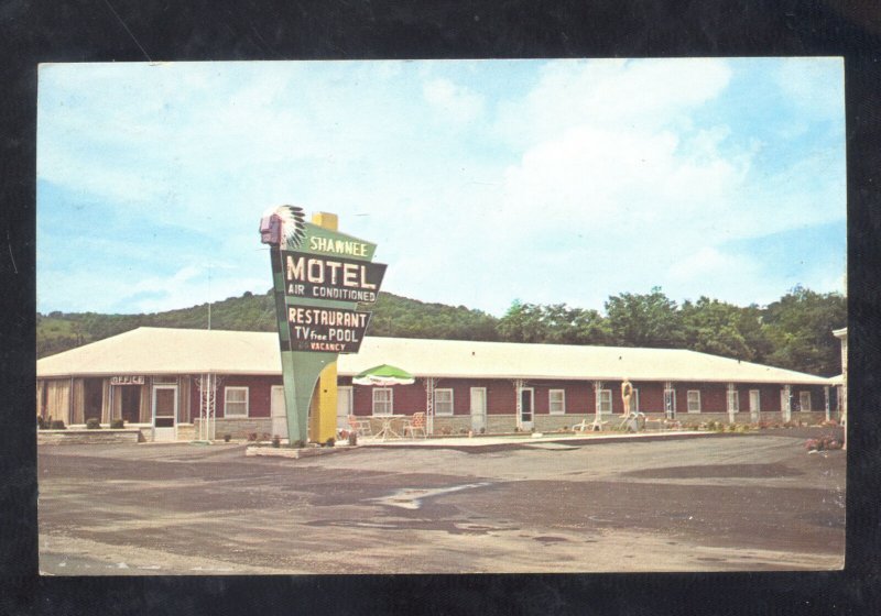 BETHPAGE TENNESSEE SHAWNEE MOTEL VINTAGE ADVERTISING POSTCARD