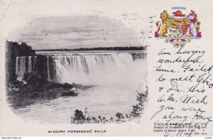 NIAGARA FALLS, Ontario, Canada, PU-1913; Horseshoe Falls, Coat of Arms