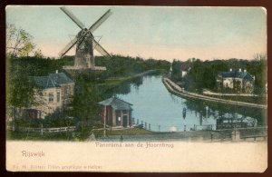 h2143 - NETHERLANDS Rijswijk Postcard 1900s Hoornbrug. Windmill