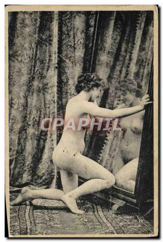 Postcard Old Woman Nude Erotic