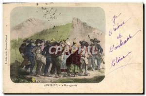 Old Postcard Folklore Auvergne Montane