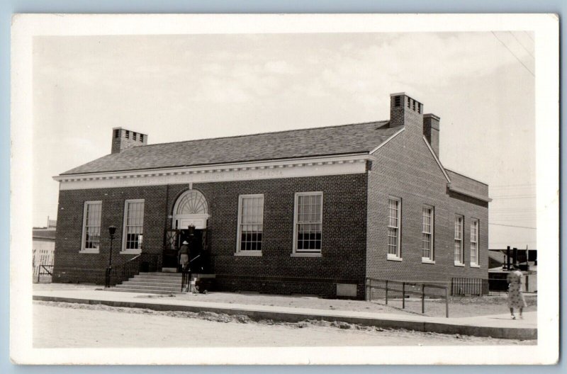 Lemmon South Dakota SD Postcard RPPC Photo Post Office Building Scene Street