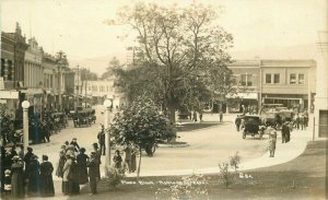 Oregon Ashland Plaza Block automobiles C-1915 RPPC Photo Postcard 22-4535