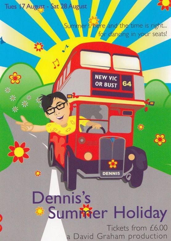 Dennis' Summer Holiday Play New Vic Theatre Gala Poster Postcard Style Card