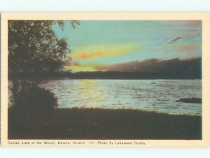 1930's LAKE SCENE Kenora Ontario ON AE5280