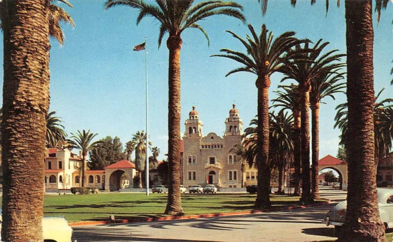 Riverside, CA California  SHERMAN INSTITUTE~Indian Children's School  Postcard 