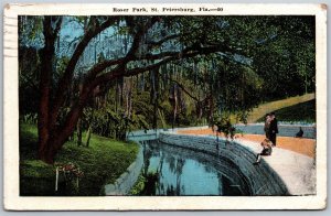 Vtg St Petersburg Florida FL Roser Park 1920s Old View Postcard