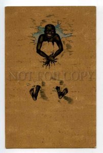 493093 African American Man on Earth COMIC vintage postcard OPF