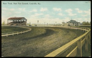 Race Track, State Fair Grounds, Louisville, KY. 1910. Horse racing