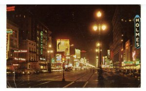 LA - New Orleans. Canal Street at Night ca 1953  (crease)