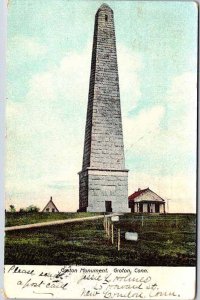 Postcard MONUMENT SCENE Groton Connecticut CT AK1288