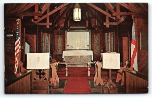 1960s ST SIMONS ISLAND GEORGIA THE ALTAR CHRIST CHURCH FREDERICA POSTCARD P3366