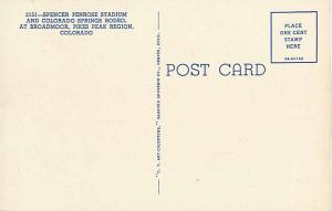 Spencer Penrose Stadium Colorado Springs CO Rodeo Postcard