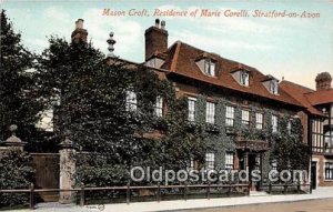 Mason Croft, Residence of Marie Corelli Stratford on Avon Unused 