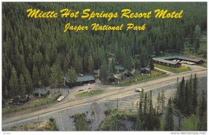 Aerial view,  Miette Hot Springs Resort Motel,   Jasper National Park,  Alber...