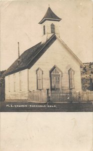 J24/ Rockvale Colorado RPPC Postcard c1910 Fremont Co M.E. Church  169