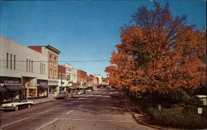 Hickory North Carolina NC Classic Cars Truck Street Scene Vintage Postcard