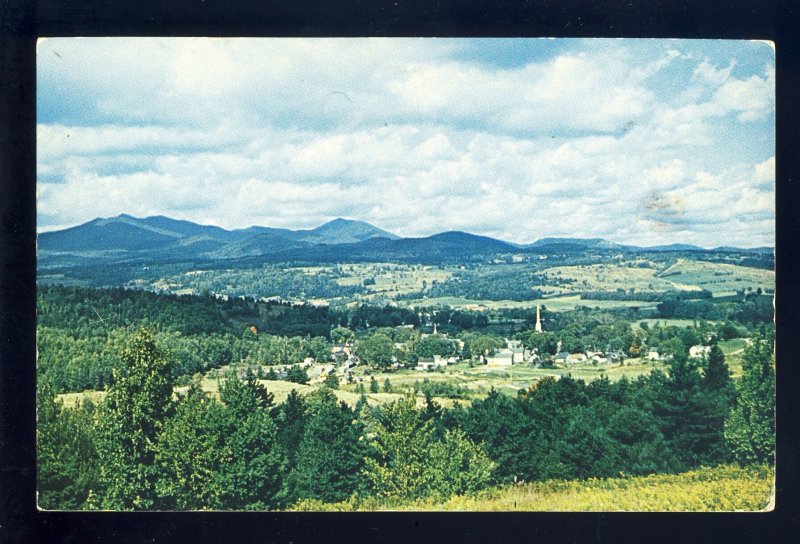 Stowe, Vermont/VT Postcard, Aerial View Of Peaceful Village Of Stowe, 1955!