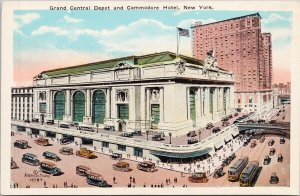 Grand Central Depot Commodore Hotel New York NY Unused Postcard H61