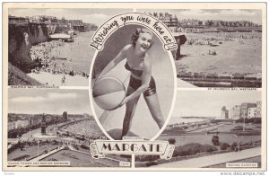 MARGATE, Kent, England, PU-1956; 5-Views, Walpole Bay, Cliftonville, St. Mild...