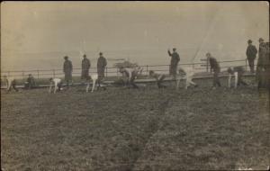 Military Running Race c1910 Real Photo Postcard