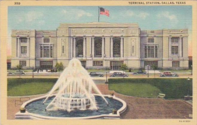 Texas Dallas Terminal Station 1943 Curteich