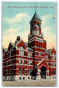 1912 Mahaska County Court House Exterior Oskaloosa Iowa Vintage Antique Postcard