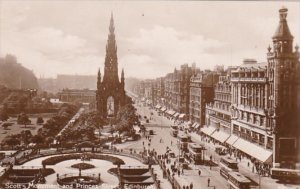 Scotland Edinburgh Scott's Monument & Princes Street Photo