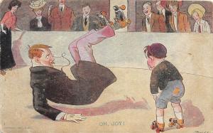 ARTIST SIGNED Postcard 1908 ROLLER SKATING SERIES 6 Fall Child Brill 83