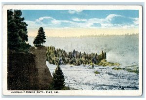 1920 Hydraulic Mining Cliff Mountain Exterior Dutch Flat California CA Postcard