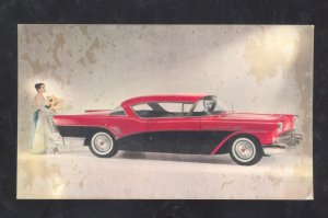 1957 BUICK SUPER RIVIERA CAR DEALER ADVERTISING POSTCARD ROANOKE VIRGINIA