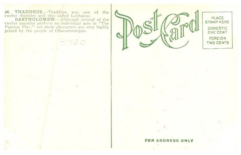 Passion Play -  Thaddeus , Bartholomew ,#36