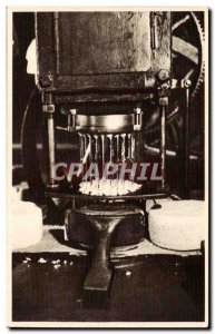 Old Postcard Roquefort Cave career stitching and brushing Workshop