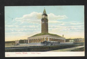 SEATTLE WASHINGTON RAILROAD DEPOT TRAIN STATION VINTAGE POSTCARD PCK SERIES