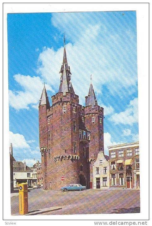 Partial Street Scene, Sassenpoort, Zwolle, Netherlands, 1940-1960s