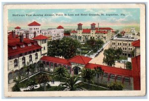 Bird's Eye View Alcazar Ponce De Leon Hotel Granada St. Augustine FL Postcard