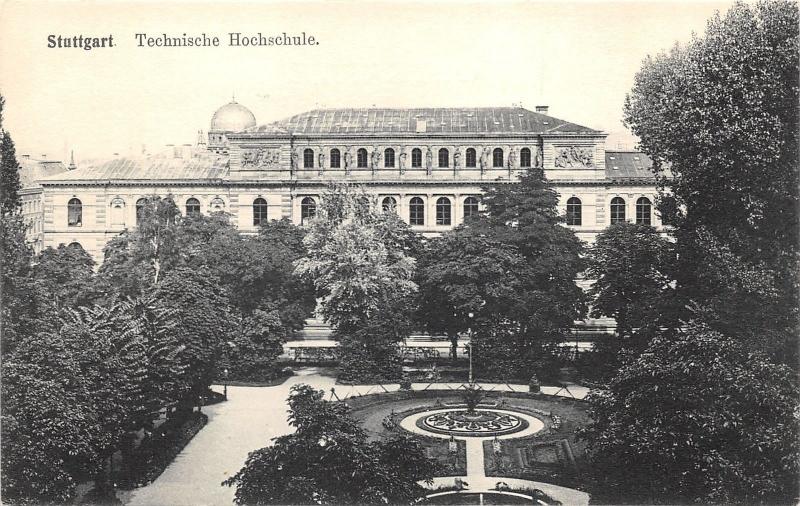 Stuttgart Germany~Technische Hochschule~Technical Highschool~c1910 B&W Postcard