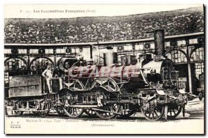 Postcard Old Train Locomotive Machine 2844 Type Outrance