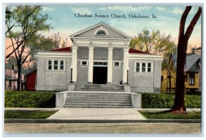 c1910 Christian Science Church Chapel Exterior Oskaloosa Iowa Vintage Postcard