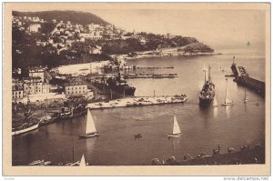 NICE, Le Port et le Mont-Boron, Sail boats, Alpes Maritimes, Cote d' Azur, Fr...