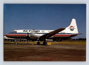 Aviation Airplane Postcard Air Freight New Zealand Airlines Convair CV-580 D12