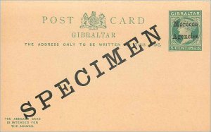 Entier Postal Stationery Postal Britain Great Britain Morocco Specimen