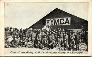 Postcard TX Mexican Border War US Soldiers' Band YMCA Along the Border 1916 M62